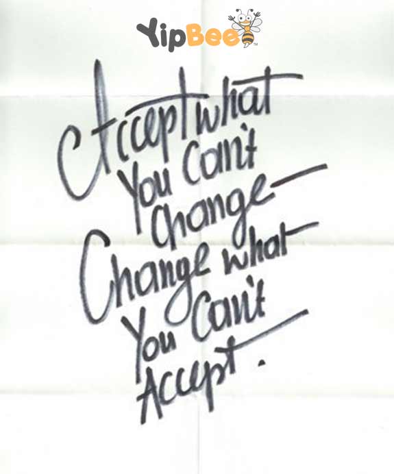 Accept what you cant change